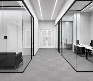 The center's entrance area and staff room